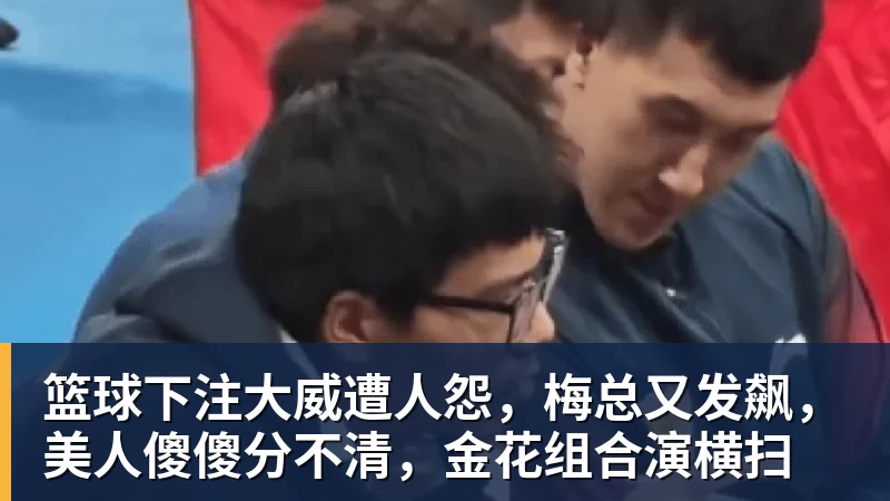 篮球下注大威遭人怨，梅总又发飙，美人傻傻分不清，金花组合演横扫